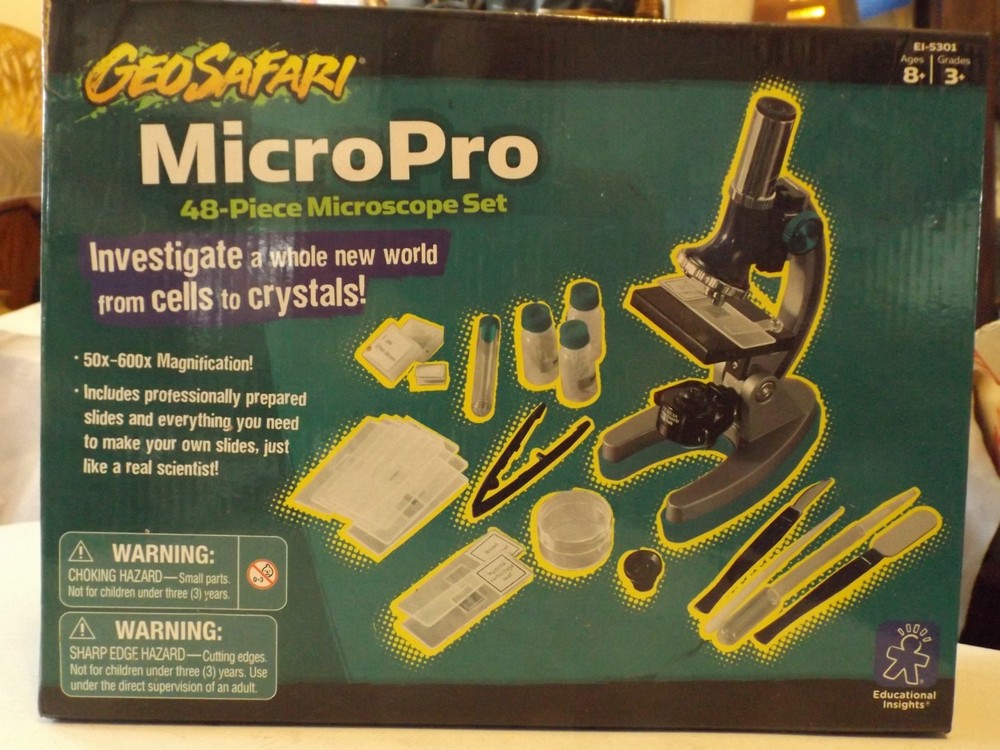 GeoSafari MicroPro 48 Piece Microscope Set - NIB
