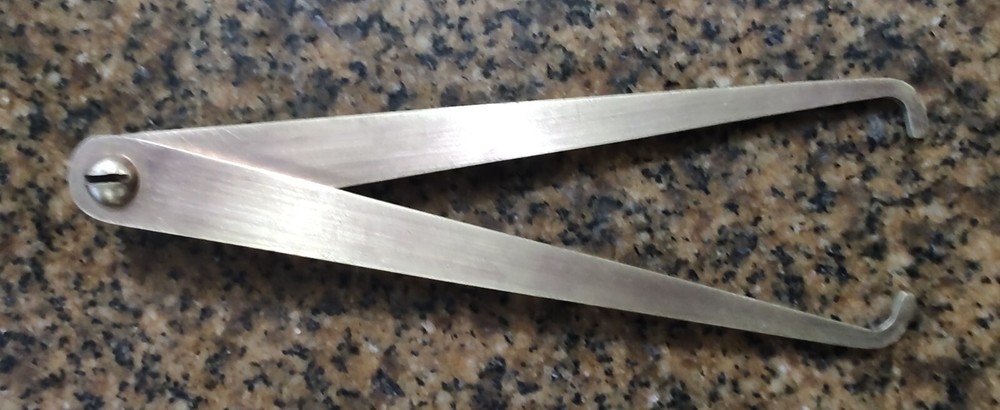 🗽 UNIQUE VINTAGE BRASS ID/OD CALIPER