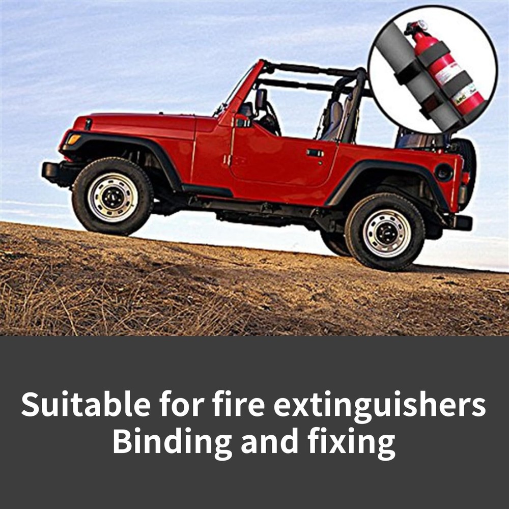 1 Pcs Red Fire Extinguisher Holder, Adjustable Fire Extinguisher Fixed Belt ,...