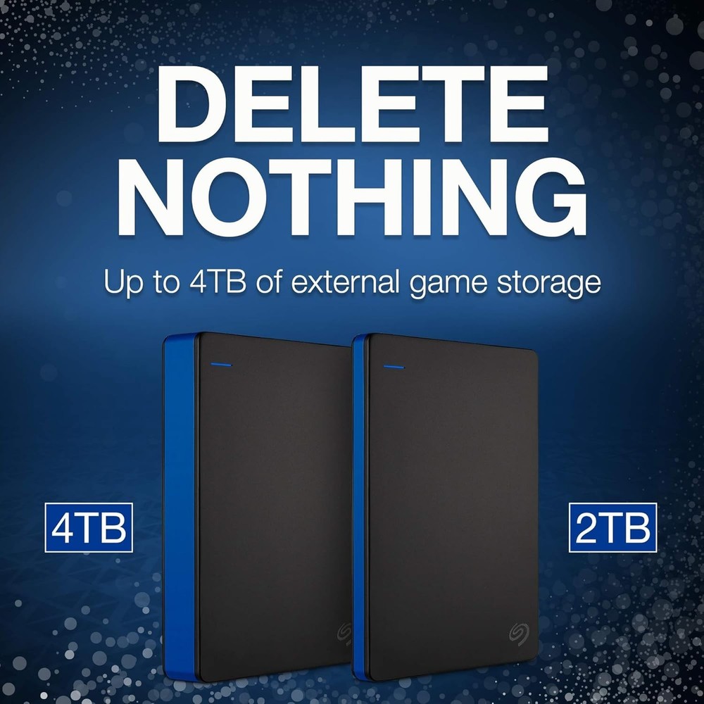 Compact 2TB External Hard Drive - Perfect Portable Solution for PS4 Gamers