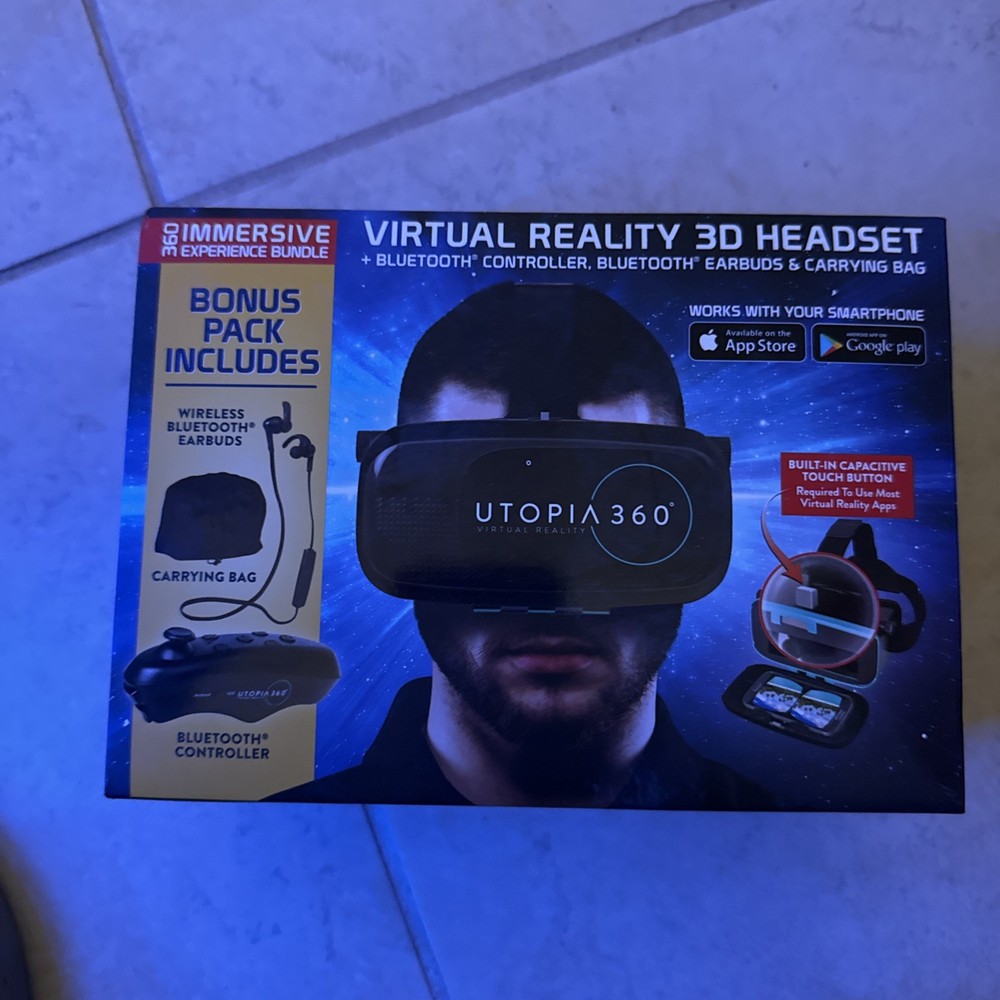 UTOPIA360 3D Virtual Reality Headset Bundle