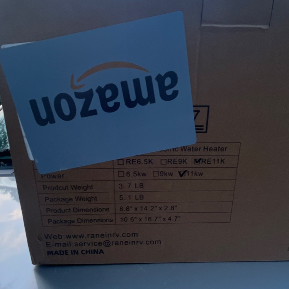 Ranein RE11K 11kW 240V 46A Electric Tankless Wall-Mount Water Heater Black