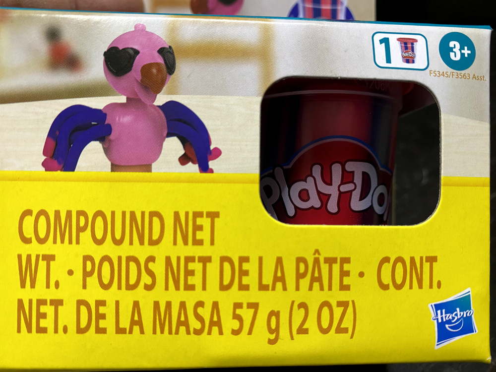 Play-Doh Dual Color Single can 2 oz with stamp
