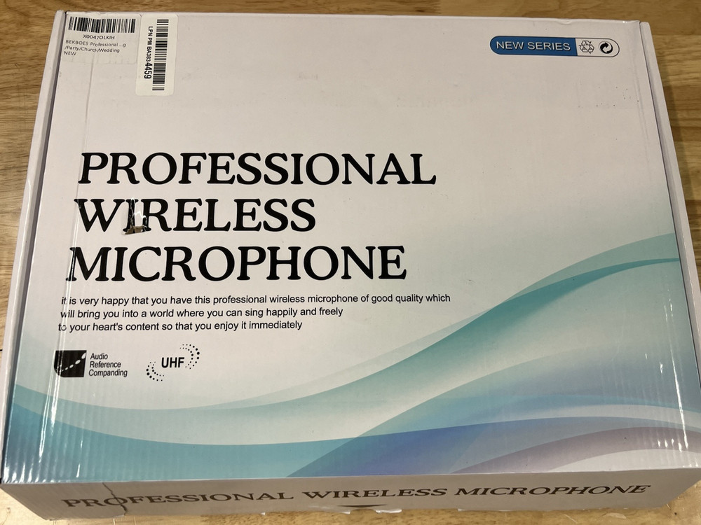 Professional Dual Dynamic Handheld Wireless Microphones, 328ft Range UHF