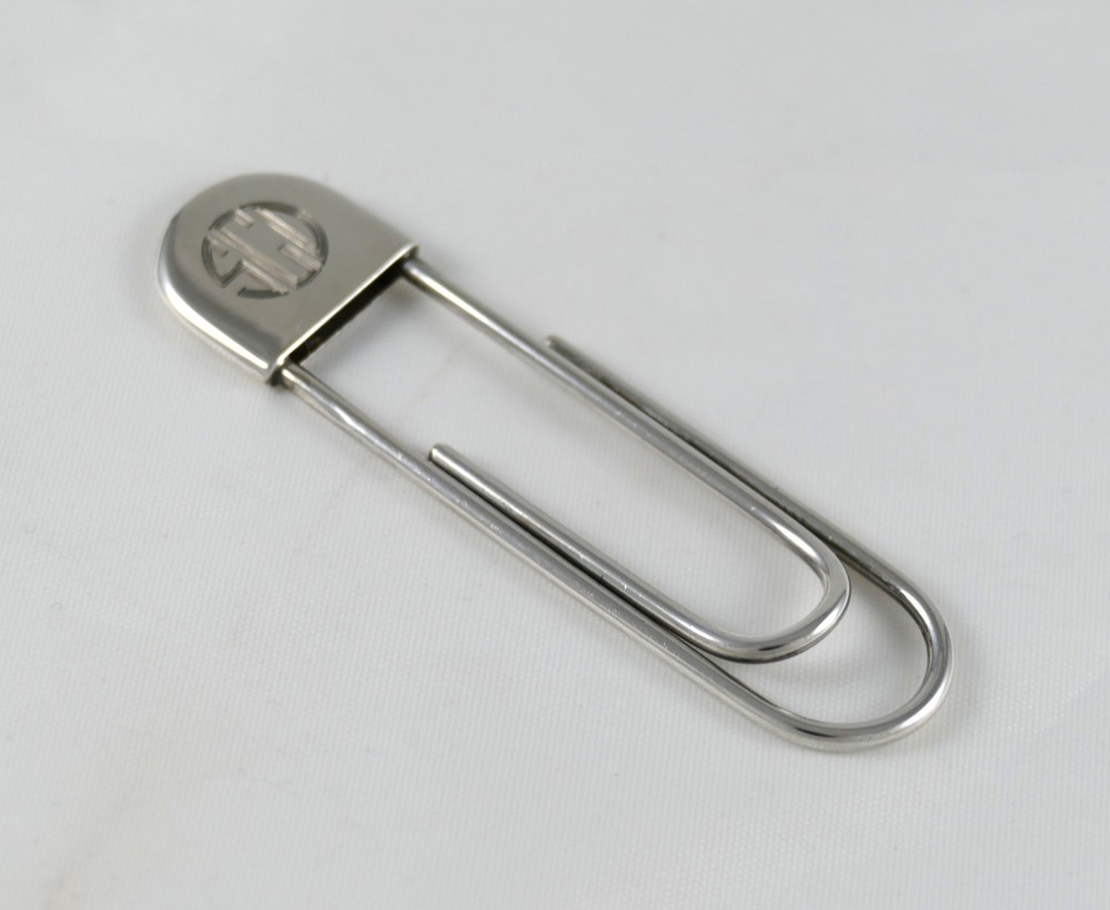 Gorham Modernist Sterling Silver Paper Clip Desk Object