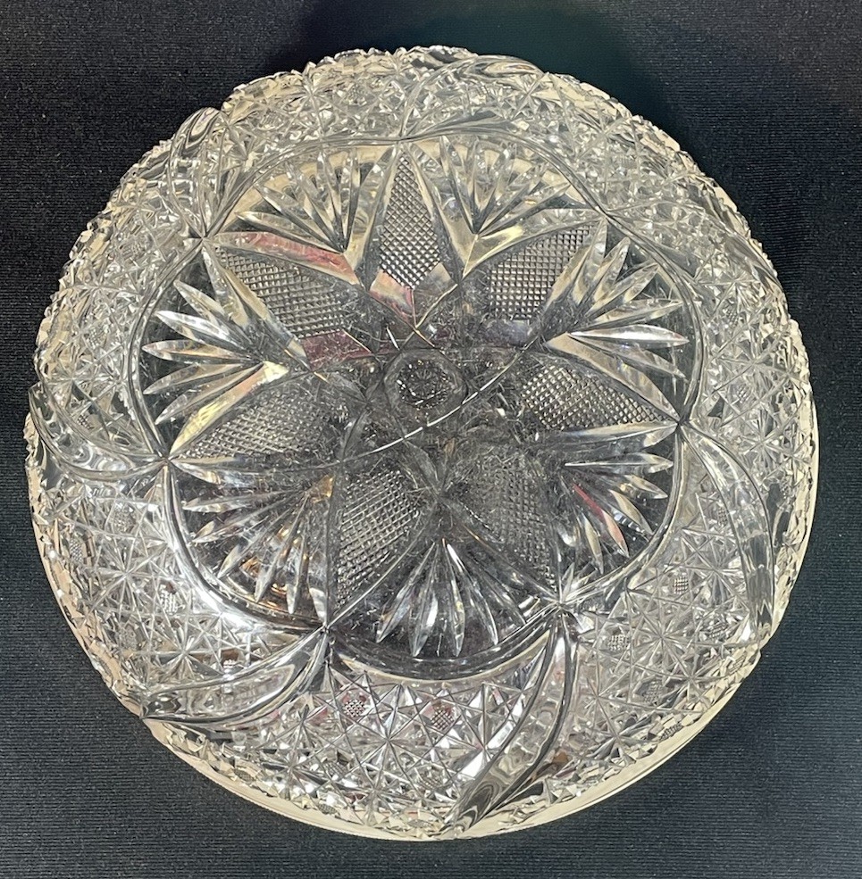 An 19thC Silver Mounted Cut Glass Centrepiece Bowl Hallmarked