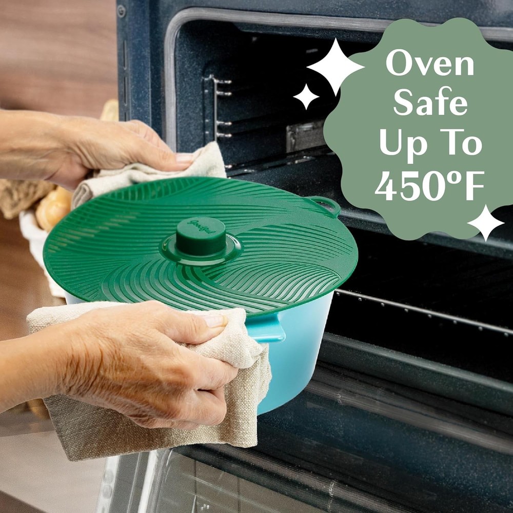Silicone Suction Seal Lids - 3 Multisized Dishwasher Safe Kitchen Tools