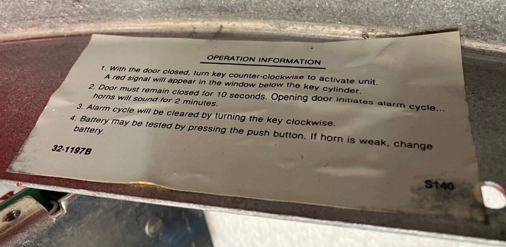 sidro 110 series red alarm exit hardware 442952