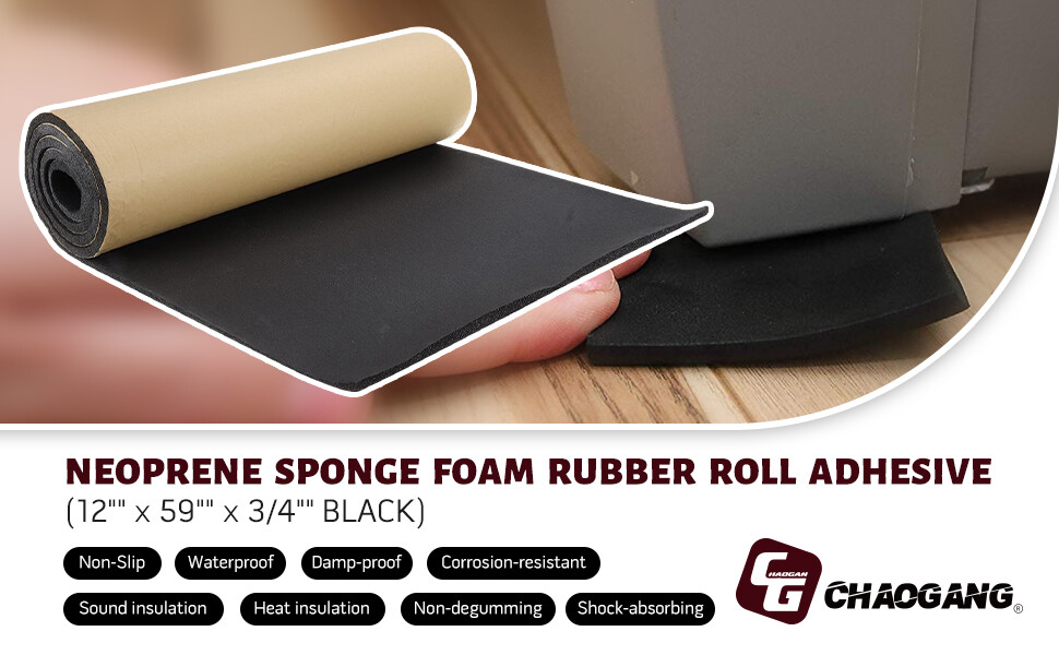 5sqft 20MM Thickness Adhesive Backed Foam Rubber Sheet Padding Insulation Pad