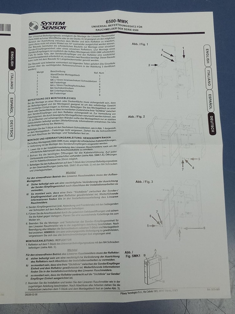 System Sensor - 6500-MMK - Metal Robust Heavy Duty Multi Mount Kit - NEW
