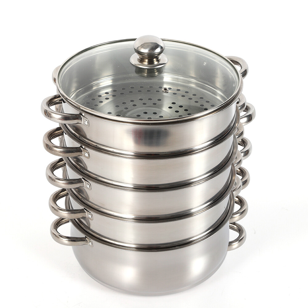 5-Layer Pot Steamer Multi-Layer Cookware Pot Cookware Stainless Steel Pot 28cm