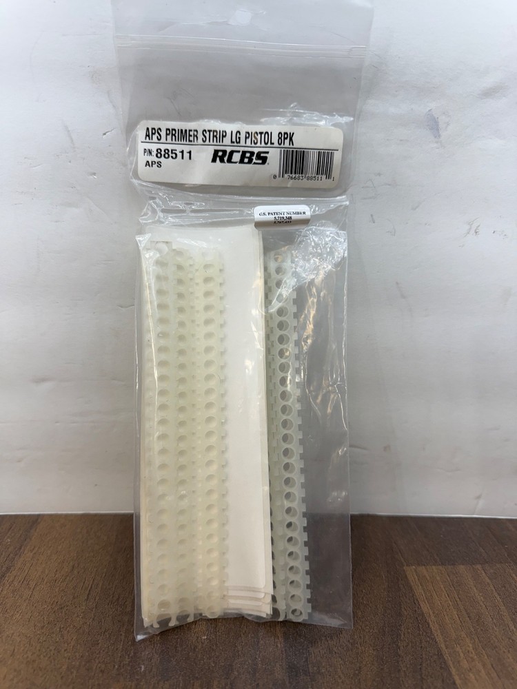 RCBS APS Large Pistol Primer Strips 7 Pack White 88511 One Missing