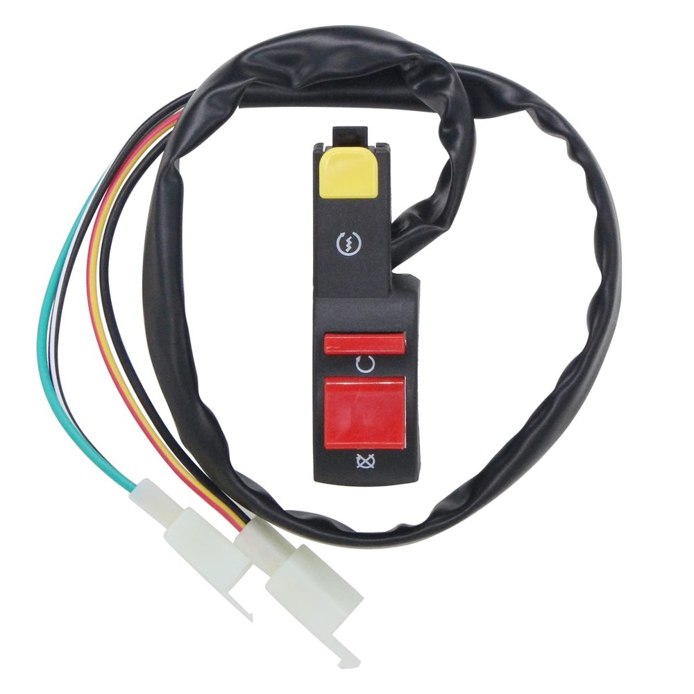 7/8" 22mm Handlebar Switch Start/Kill Button with Ignition Switch Replacement