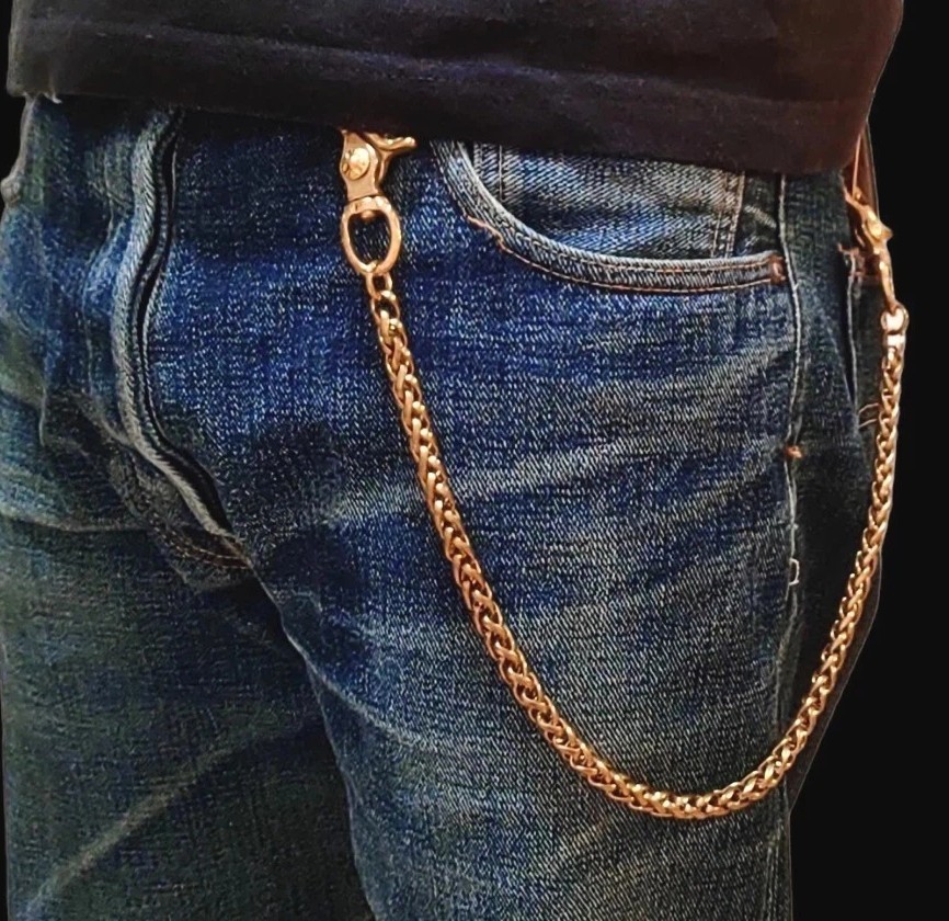 Heavy duty Solid brass Wallet chain Handmade in Japan LGA