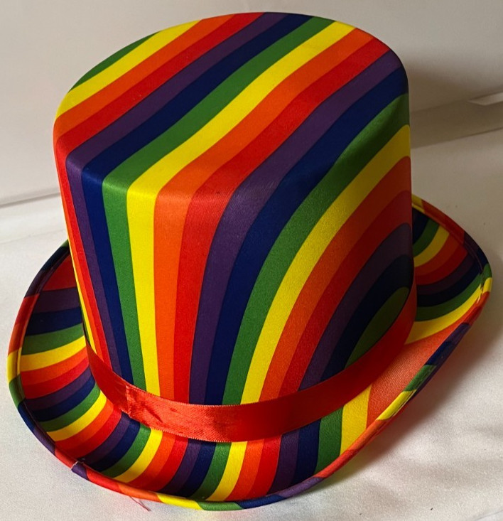 RAINBOW PRIDE TOP HAT  VGC