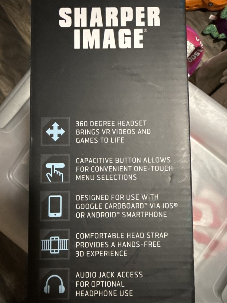 Sharper Image Smartphone 360 Degrees Virtual Reality Headset Transform Reality