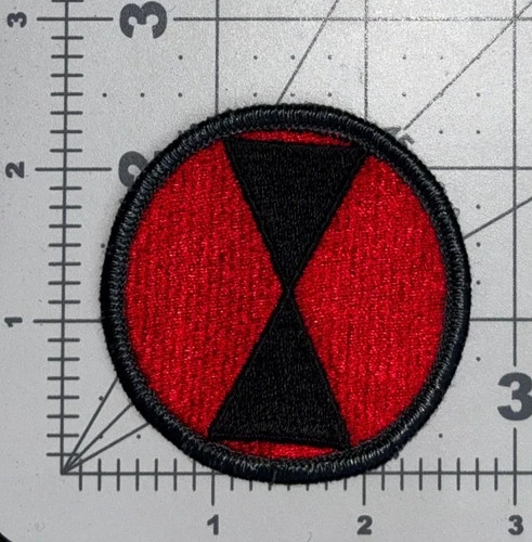 Inv#346 US Army 7th Infantry Division Patch Merrowed Edge