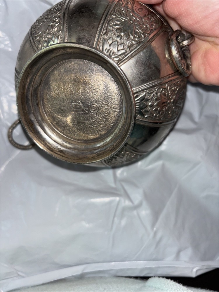 ds silver plated pedestal bowl