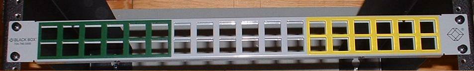 BLACK BOX 36-Port Keystone Jack 1U Blank Patch Panel *** NEW***