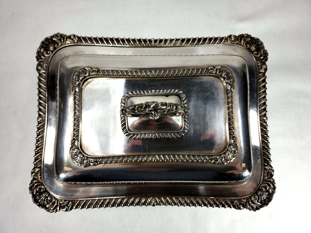 Antique Elkington Silver Plate Covered Serving Dish