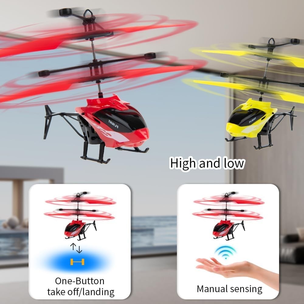 3 Pack Remote Control Helicopter Gesture Sensing Flying with 10Mins Flight