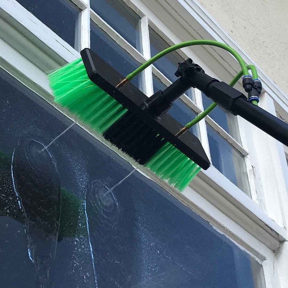 20FT Water Fed Pole Kit Window & Solar Panel Cleaning Brush and Pole Washer Tool
