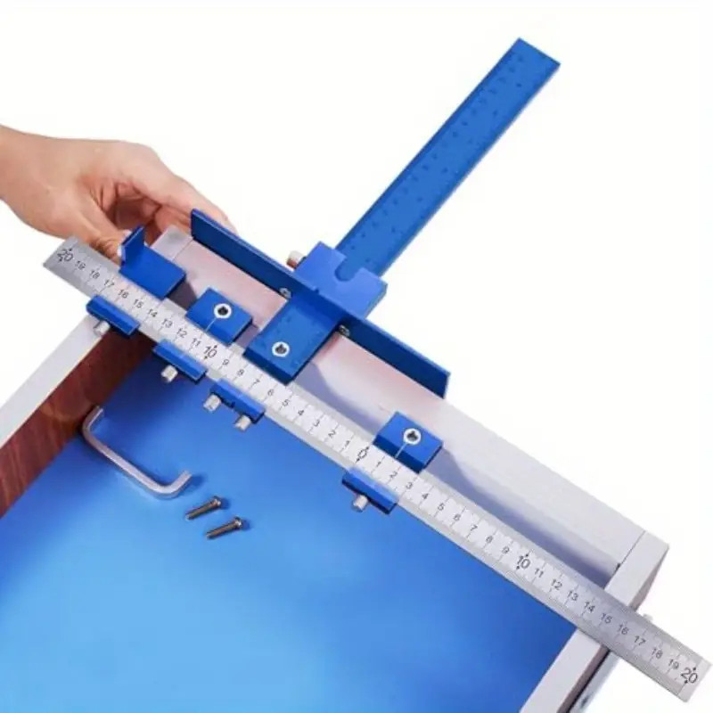 A Cabinet Hardware Jig Adjustable Punch Locator Handle Template Tool Drill Guide