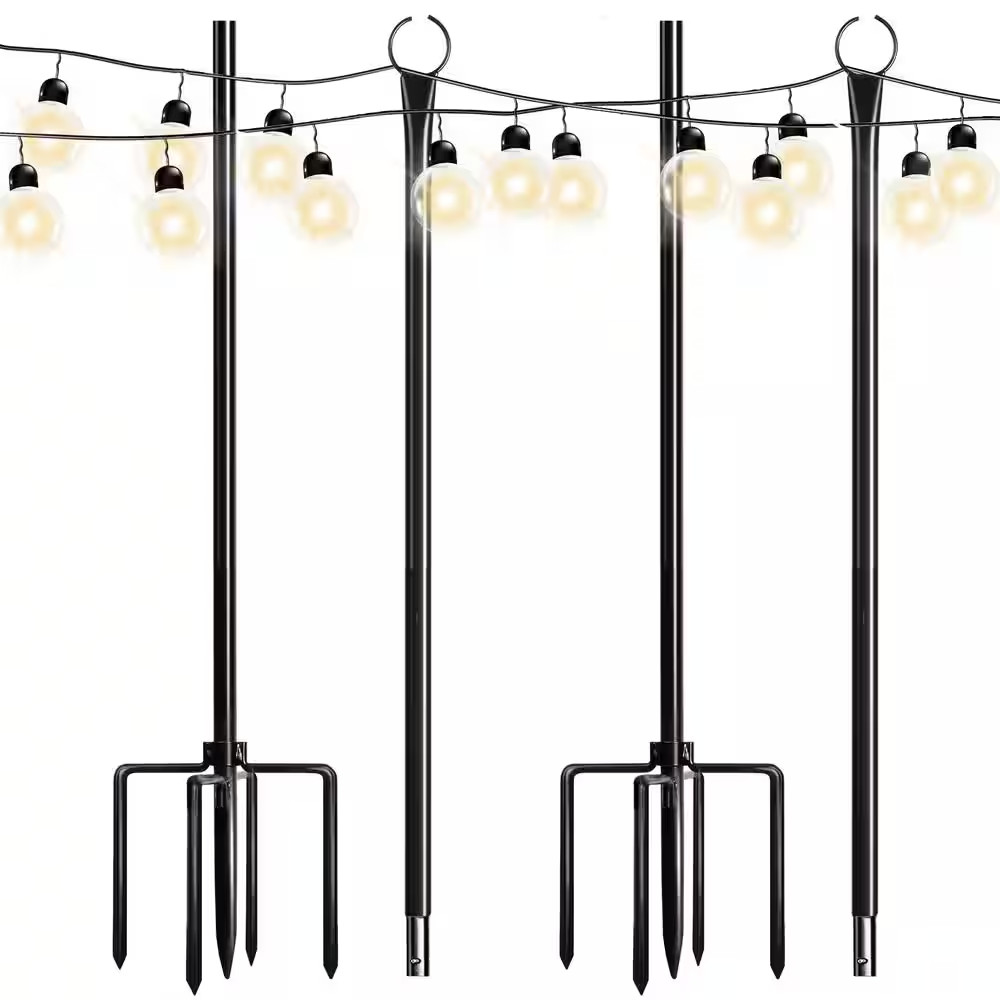 9.4 Ft. String Light Poles (2-Pack)