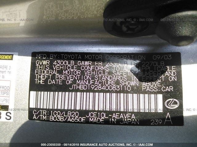 02-05 LEXUS IS300 NAVIGATION DVD PLAYER