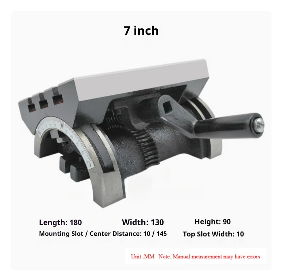 Milling Machine Drilling Machine Adjustable Angle, Inclinable Angle Rotary Table