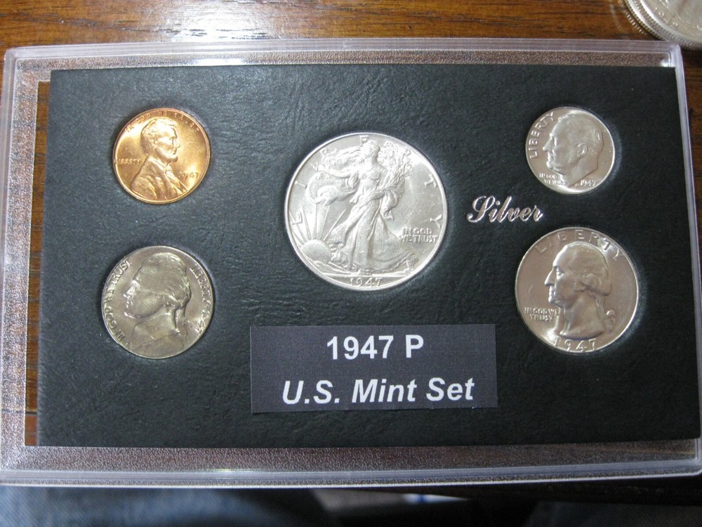 1947 P US Silver Mint Set Brilliant Uncirculated!