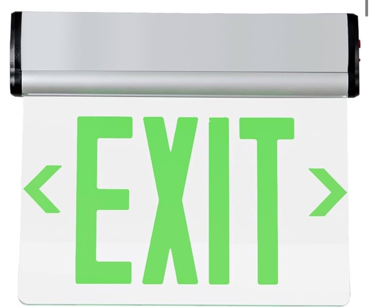 Juno Lighting Navilite GREEN Exit Sign NXESBA2GWH