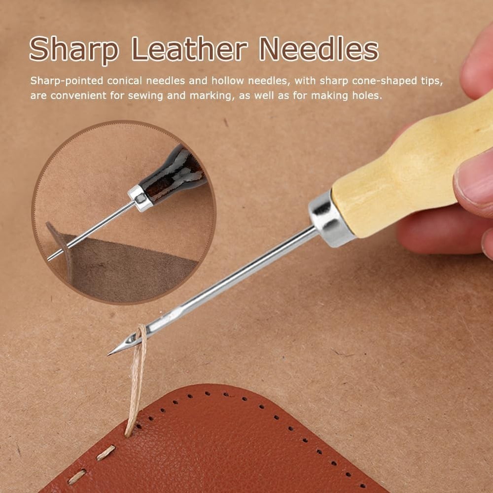 39Pcs Bookbinding Kits, Bookbinding Supplies with Bone Folder, Waxed Thread, Bin