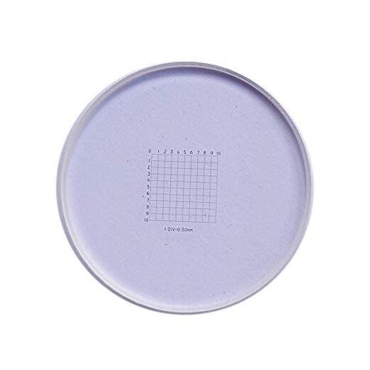 Net Shaped Micrometer Measuring Ruler Slides for 19mm Microscope Lens