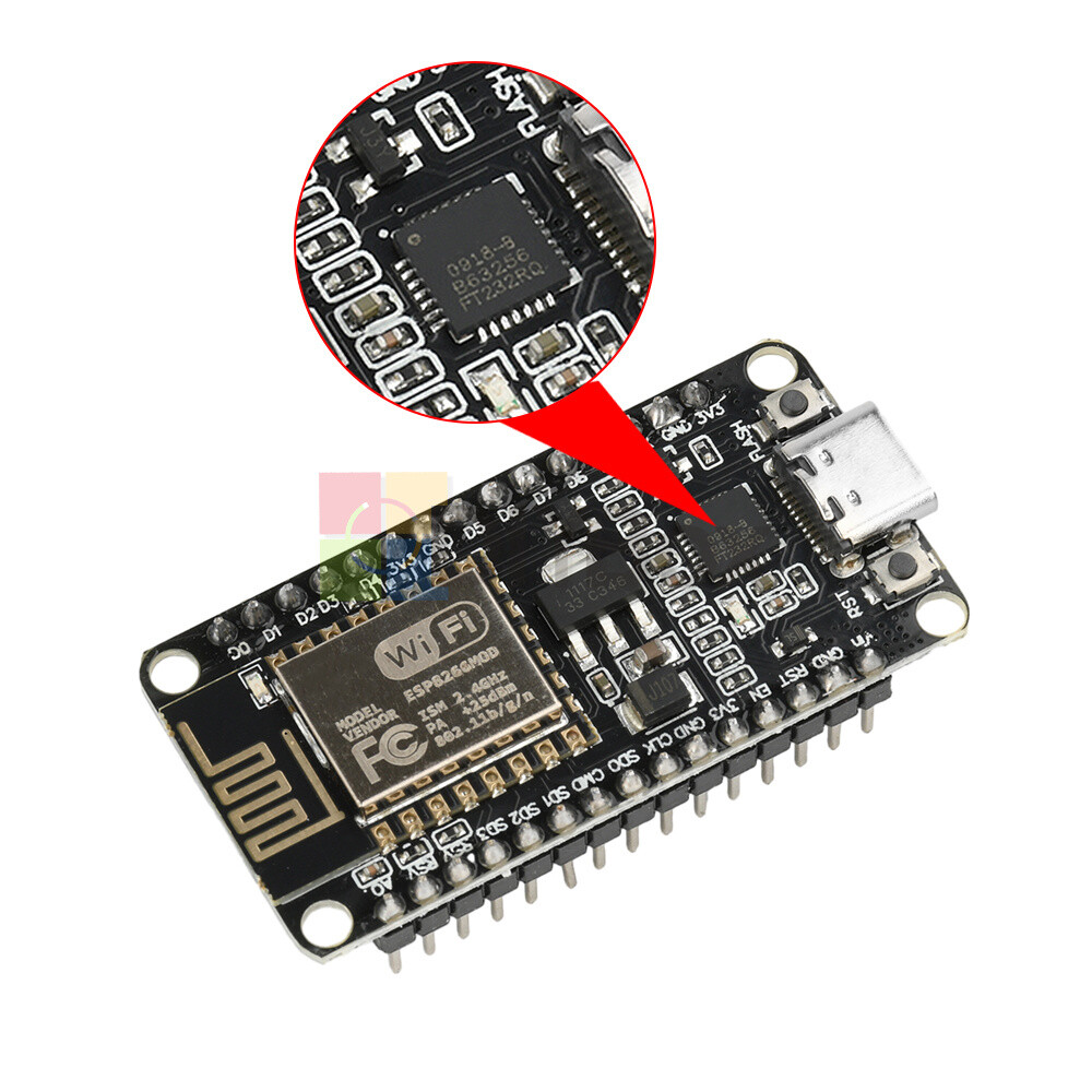 NodeMCU Lua V3 ESP8266 Serial WIFI Module FT232 Development Board TYPE-C