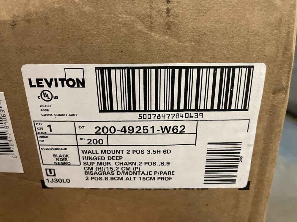 LEVITON,200-49251-W62,WALL MOUNT BRACKET