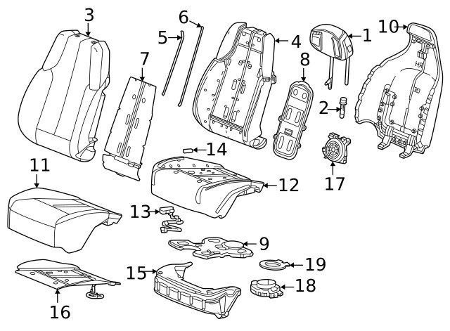 Genuine GM Headrest 85841509