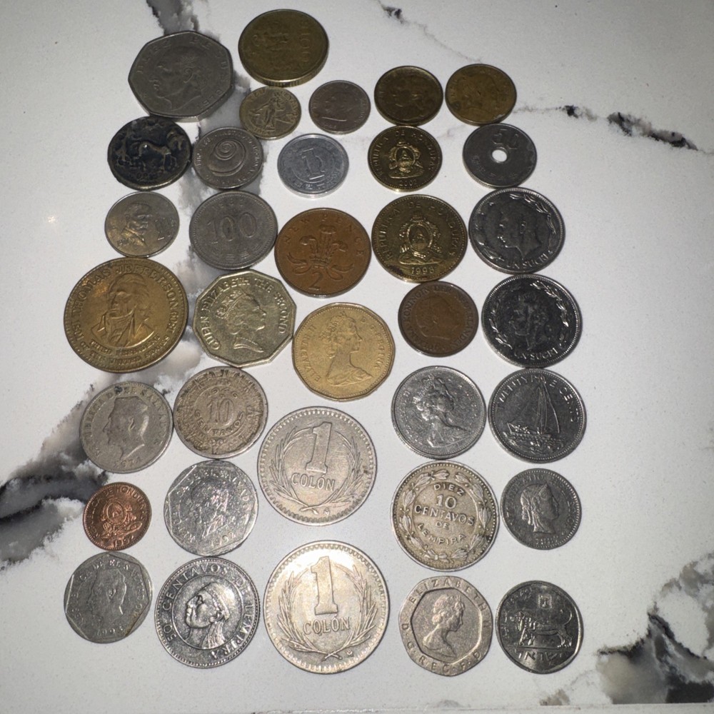 Lot Of 35 Coins Different Countries -