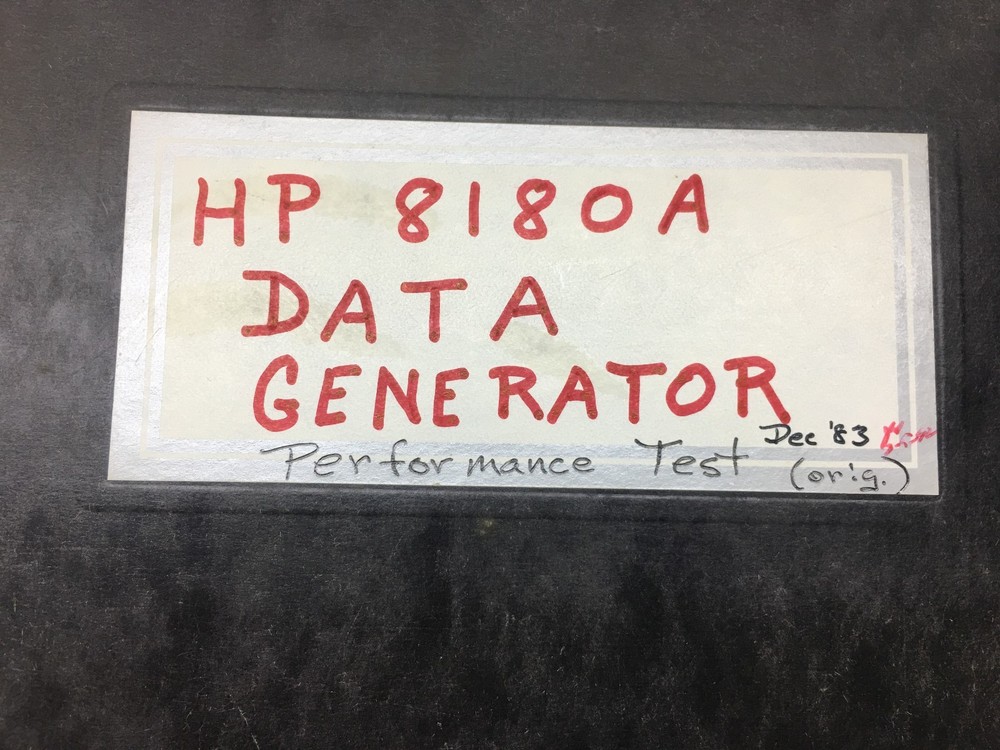 HP 8180A PERFORMANCE TEST MANUAL