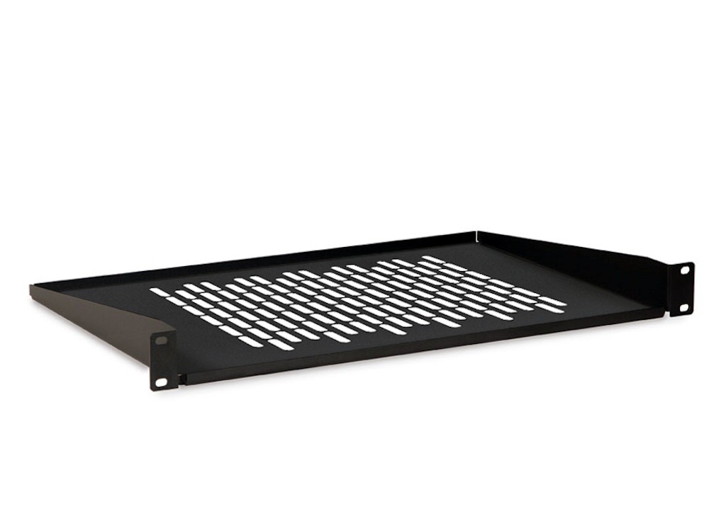 1U 12inch Vented Component Rack Shelf 70lb Capacity