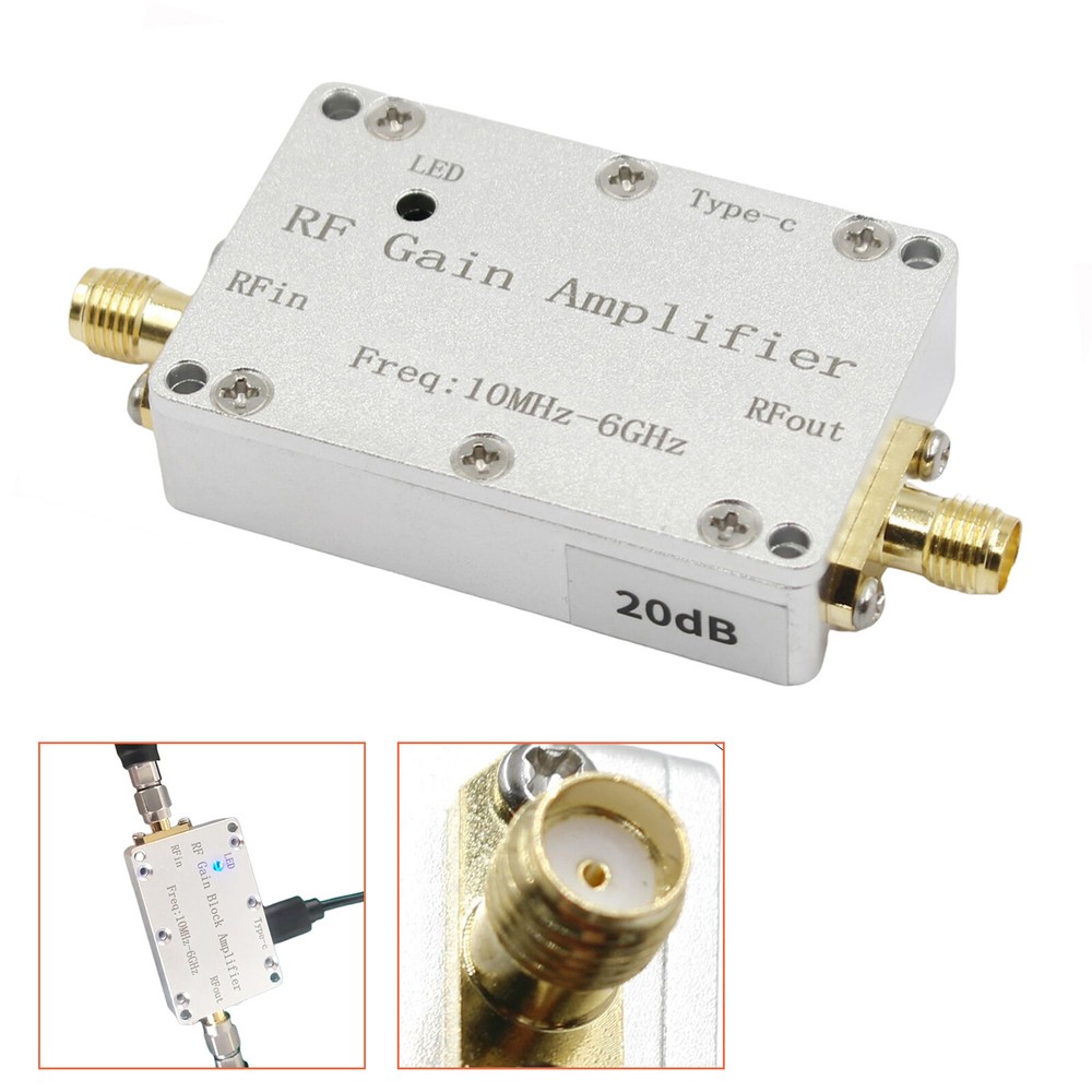 10M-6GHz RFAmplifier 20dB High Gain Driver Receiving Amplifier Receiver System B