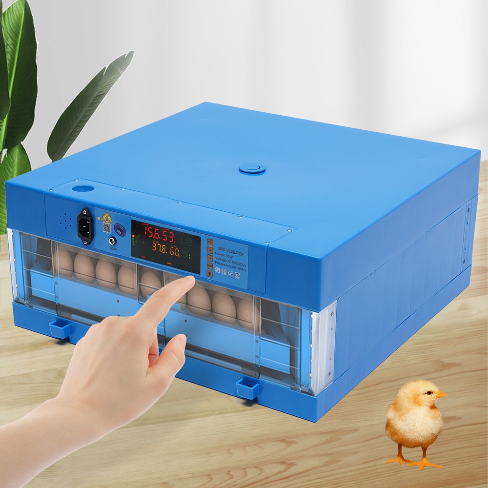 Digital Fully Automatic 64 Egg Incubator Egg Hatching Machine Chicken 12V/110V