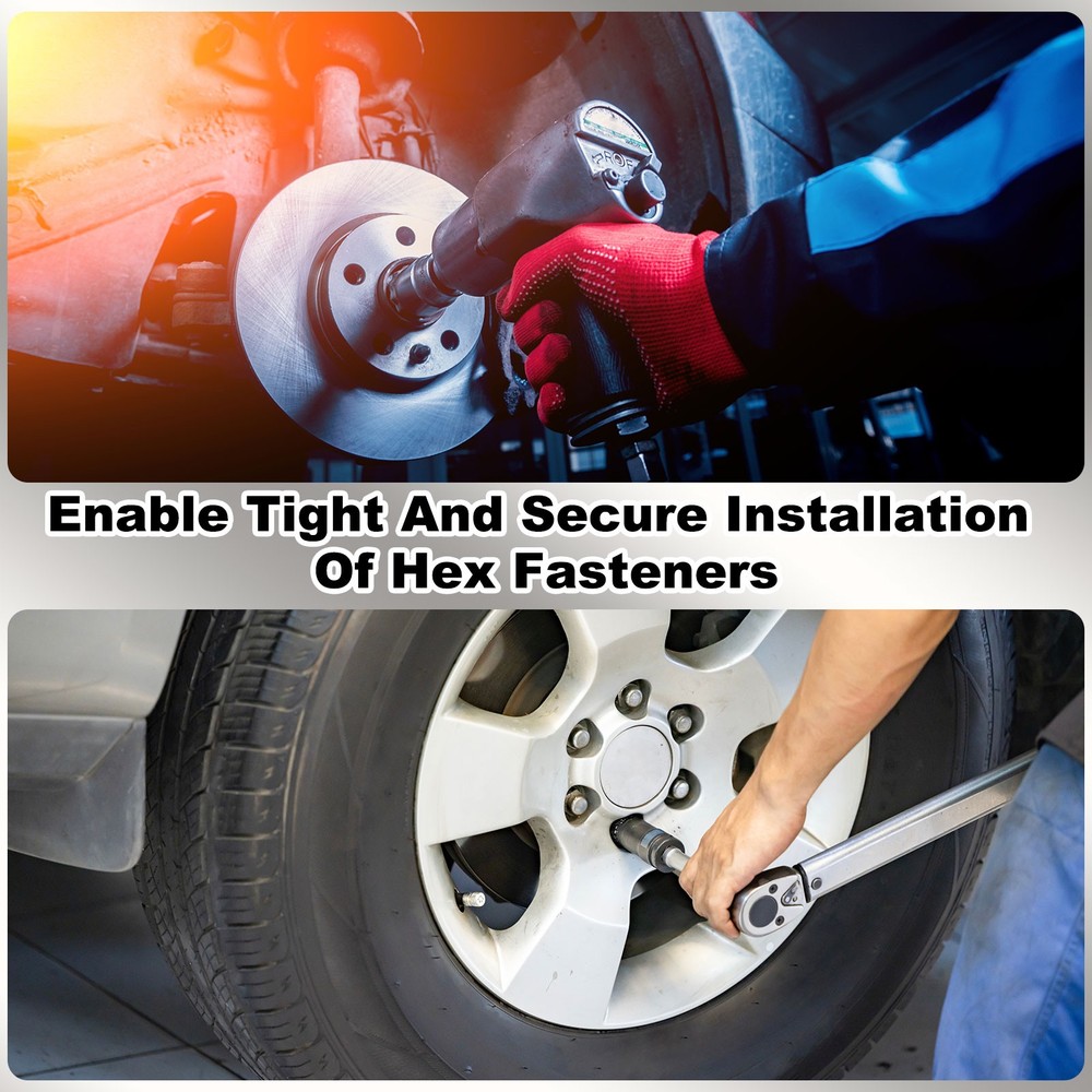 3pcs 6-Point Deep Impact Socket 21mm Metric Socket 1/2" Drive 6" Long