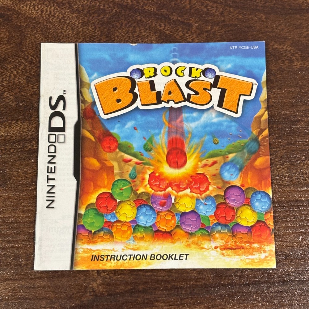 Rock Blast Nintendo DS Instruction Manual Only