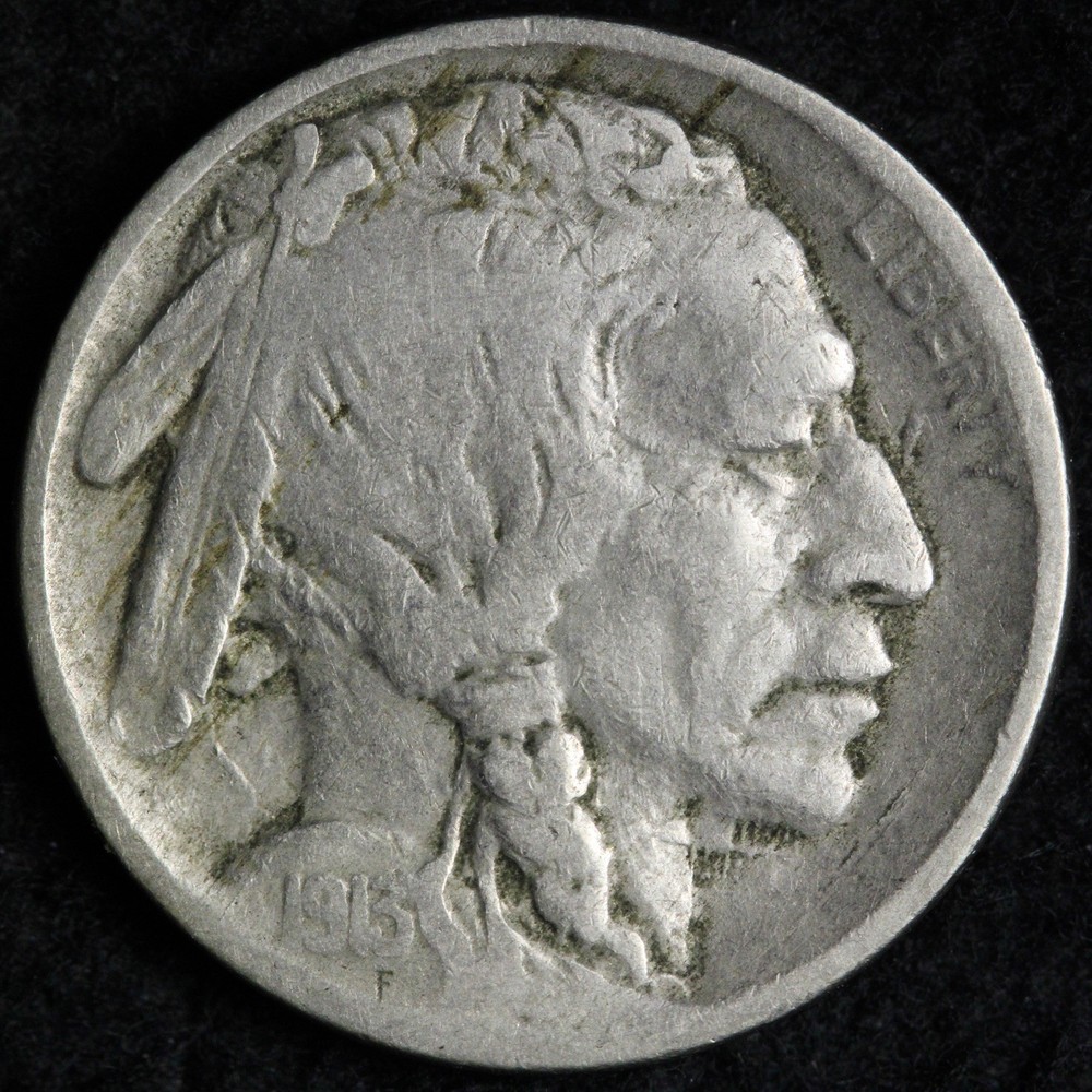 1913 TYPE 2 Buffalo Nickel VF E211 KRB