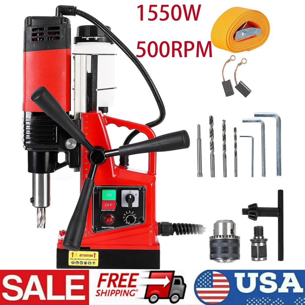 Mag Drill Press, 2" Boring Diameter 50 Single Track Speed ​​​​Adjustable Power