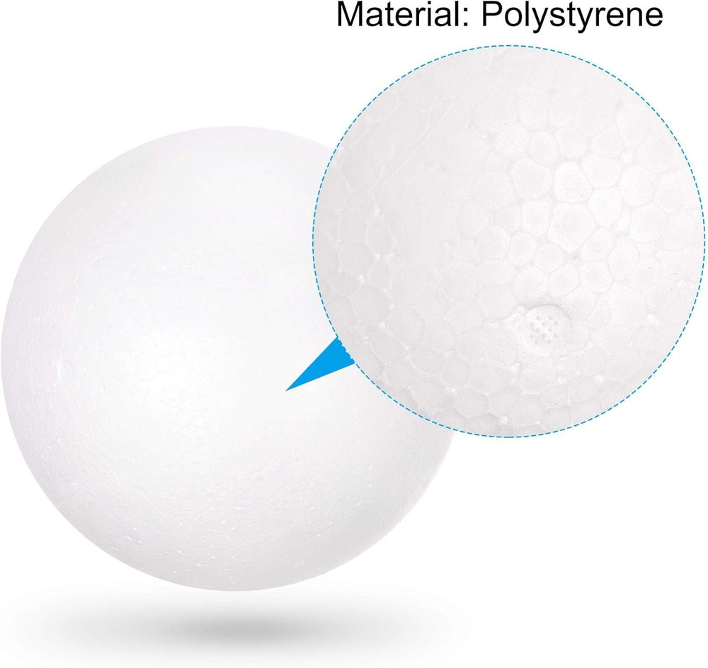 12Pcs 2" White Polystyrene Foam Balls Smooth round Solid Ball for Crafts, Art, D