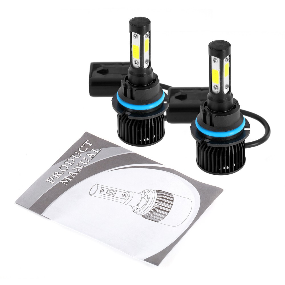 4 Sided 9004 LED Headlight Bulbs Hi/Lo Beam 10000W 3600000LM 6000K Super Bright