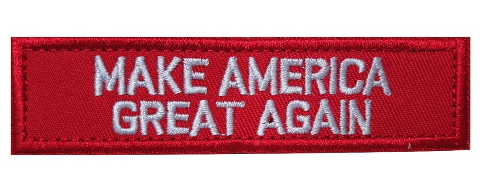Make America Great Again Donald Trump Embroidered Hook Loop MAGA Patch RED