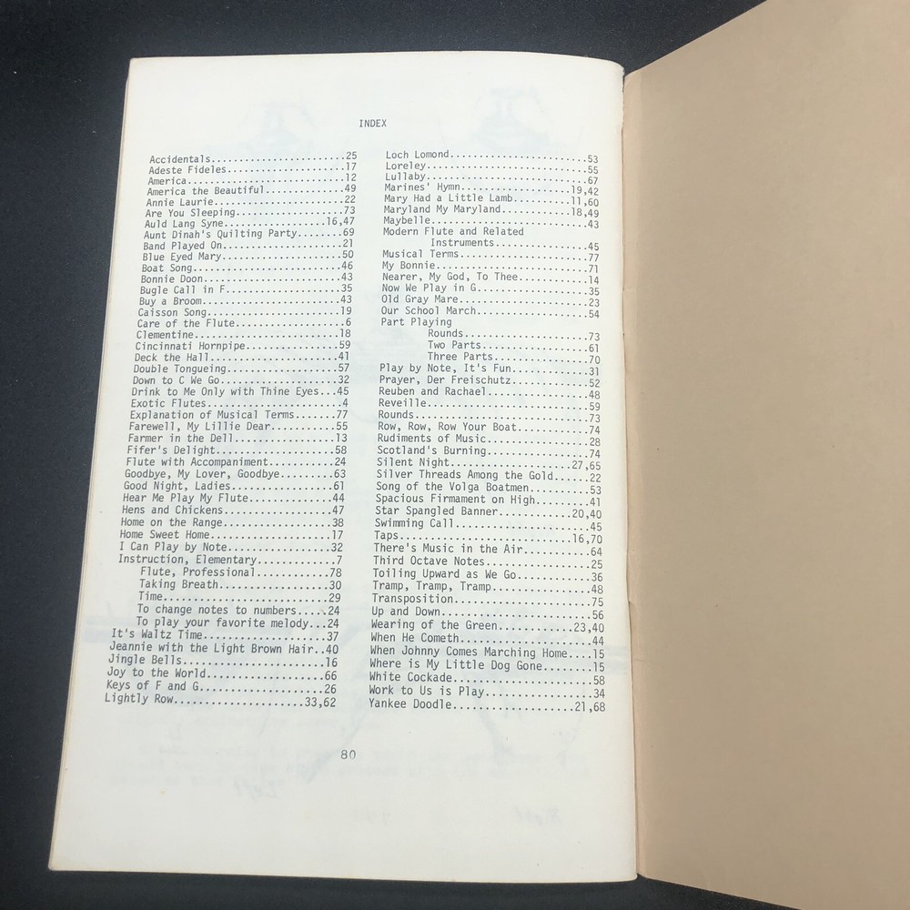 Melody Flutes Self Instructor Book Revised Edition 1969